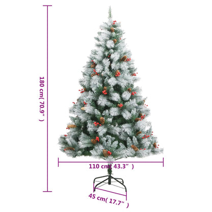 Künstlicher Weihnachtsbaum Klappbar Mit Zapfen & Beeren