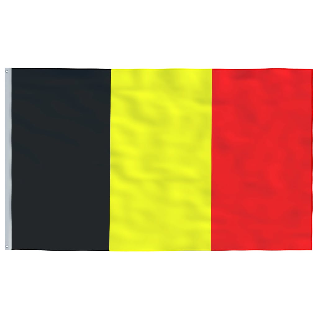 Belgische Flagge Mit Mast Aluminium