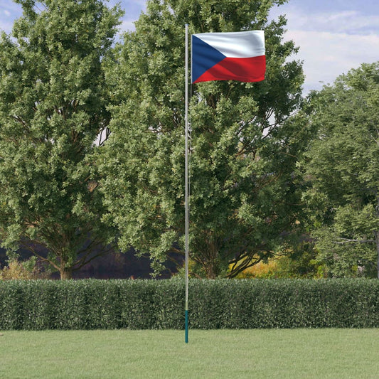 Tschechische Flagge Mit Mast Aluminium