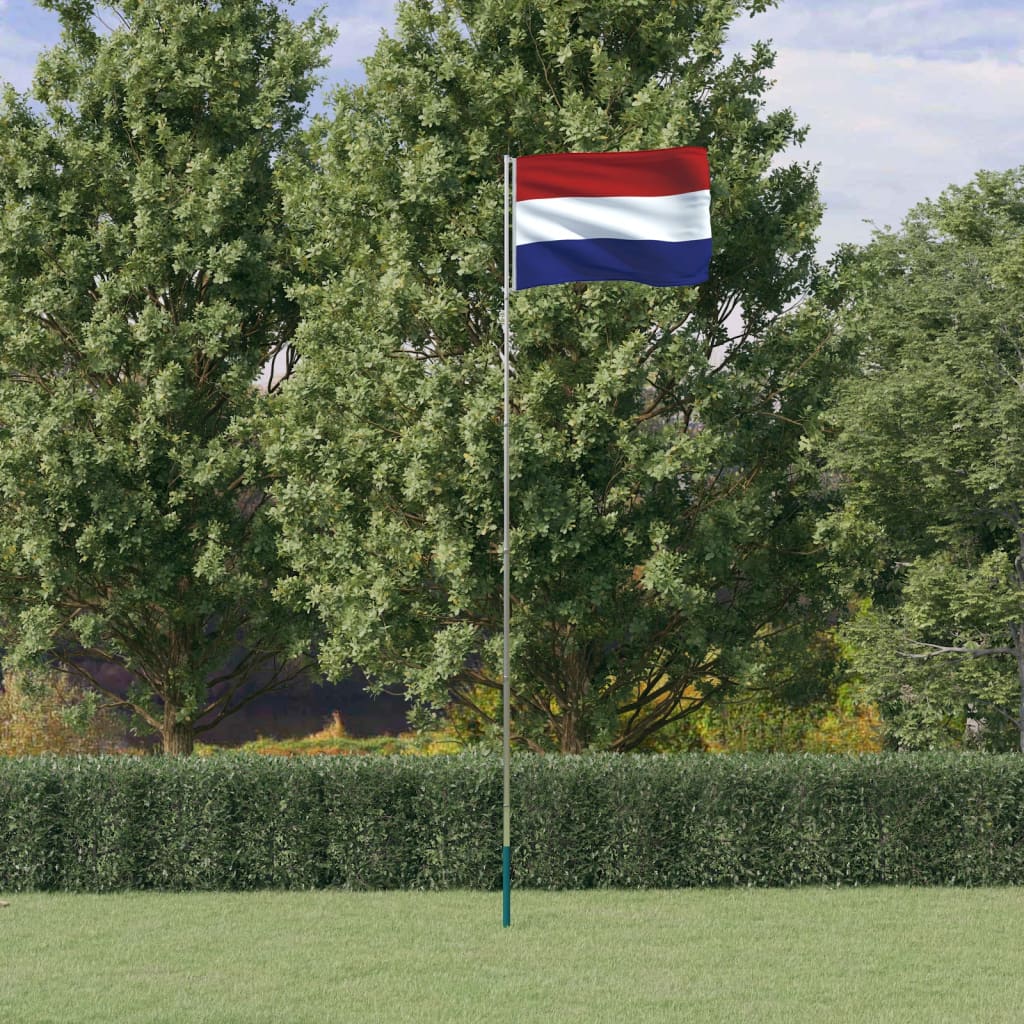 Niederländische Flagge Mit Mast Aluminium