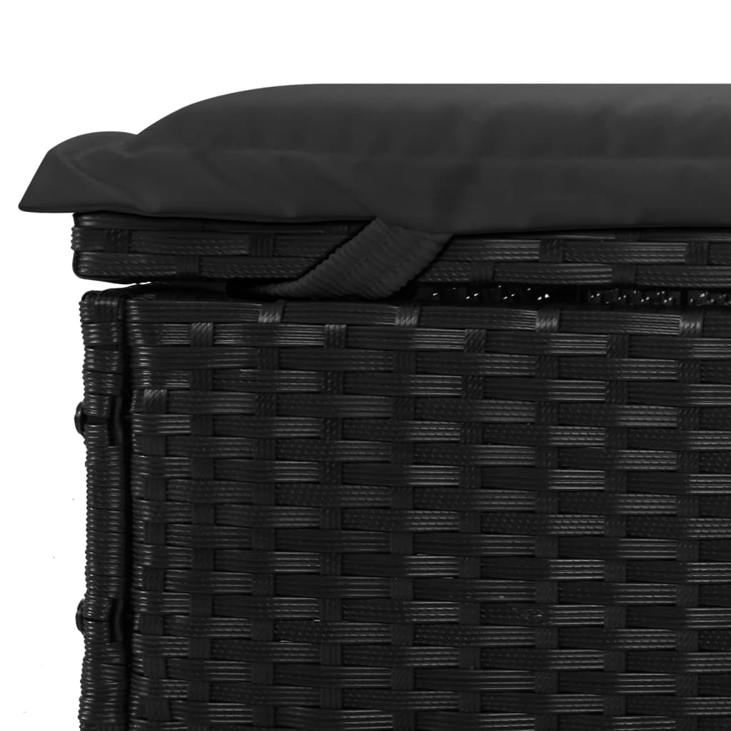 Sonnenliege 1 Stk. Mit Auflage 201X55X62 Cm Poly Rattan