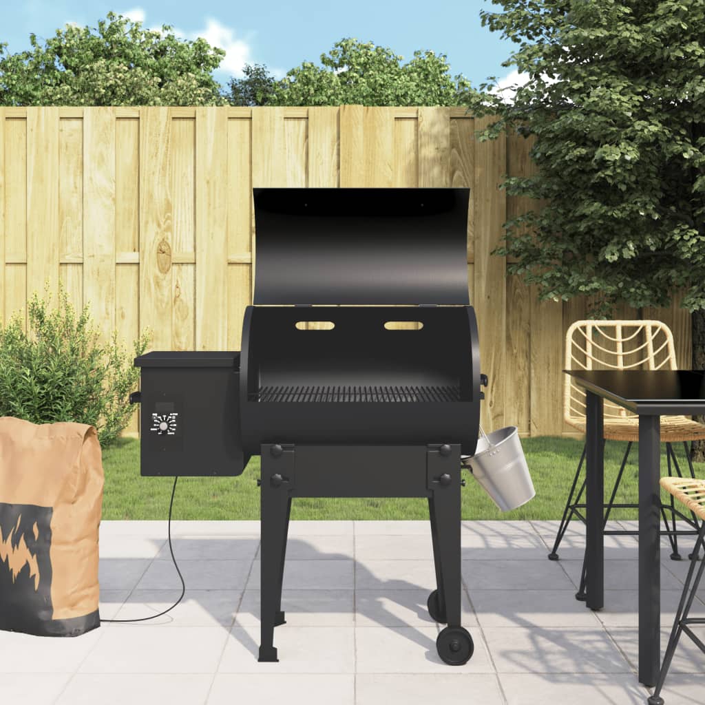 Pelletgrill Schwarz 104 Cm Eisen