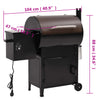 Pelletgrill Schwarz 104 Cm Eisen