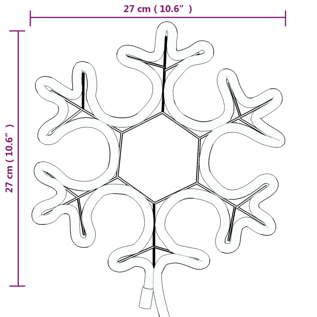 Led-Schneeflocken 2 Stk. Warmweiß