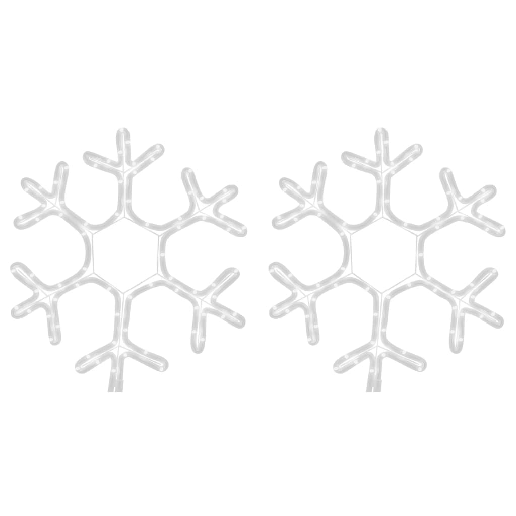 Led-Schneeflocken 2 Stk. Warmweiß