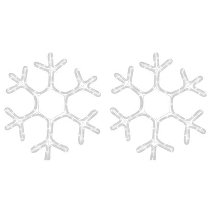 Led-Schneeflocken 2 Stk. Warmweiß