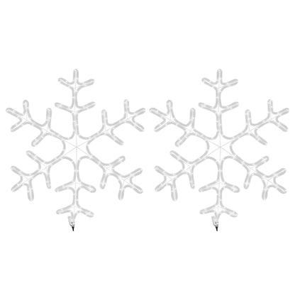 Led-Schneeflocken 2 Stk. Warmweiß