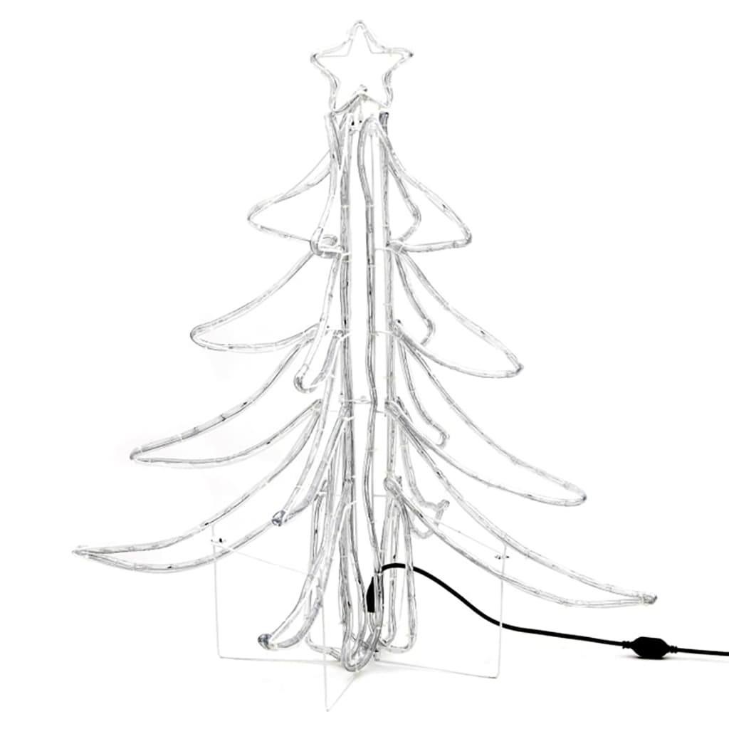 Led-Weihnachtsbäume 2 Stk. Klappbar Warmweiß 87X87X93 Cm