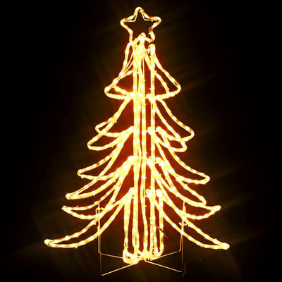 Led-Weihnachtsbäume 3 Stk. Klappbar Warmweiß 87X87X93 Cm