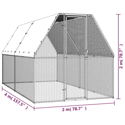 Outdoor-Hühnerkäfig Verzinkter Stahl