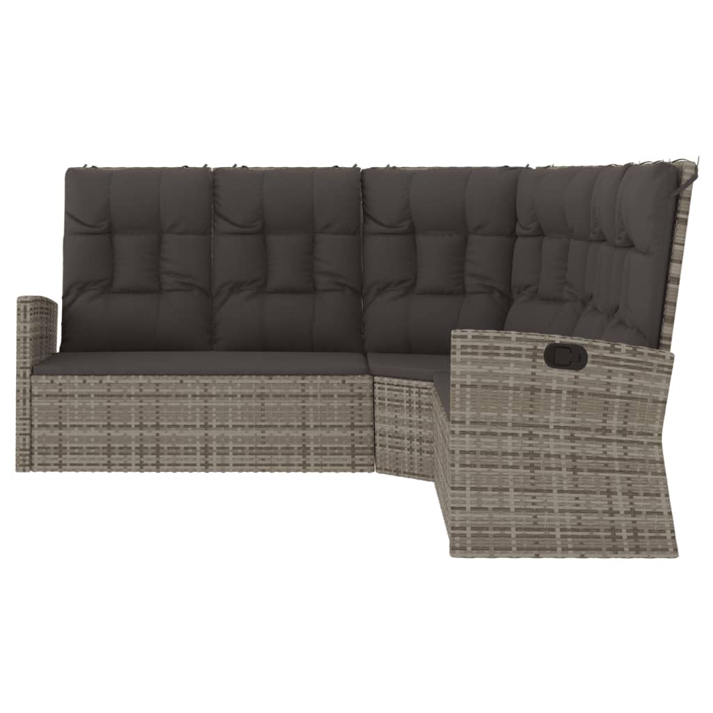 Ecksofa Mit Liegefunktion Und Kissen Poly Rattan