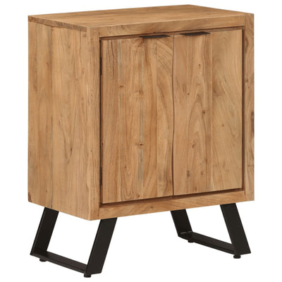 Sideboard Mit 2 Türen 55X36X72 Cm Massivholz Akazie