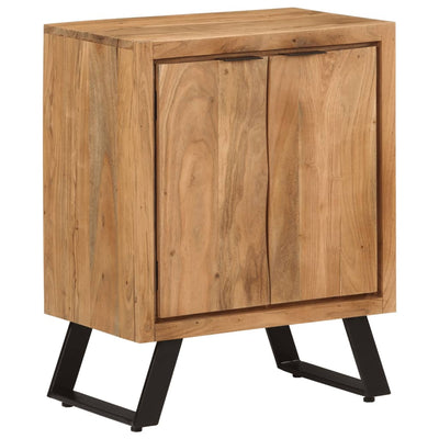 Sideboard Mit 2 Türen 55X36X72 Cm Massivholz Akazie