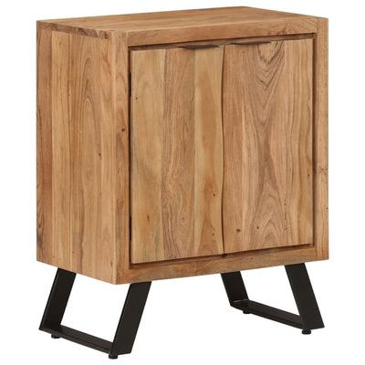 Sideboard Mit 2 Türen 55X36X72 Cm Massivholz Akazie