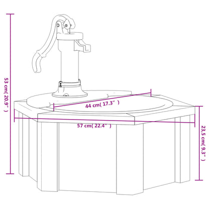 Gartenbrunnen Mit Pumpe 57X57X53 Cm Massivholz Tanne Grün