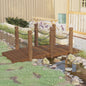 Gartenbrücke Mit Kettengeländer 150X67X56 Cm Massivholz Fichte