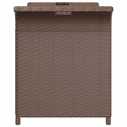 Gartenbank Mit Kissen Braun 116X46X57 Cm Poly Rattan