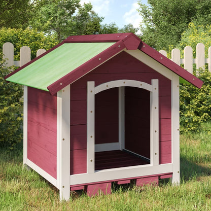 Hundehütte 65X65X61,5 Cm Massivholz Kiefer