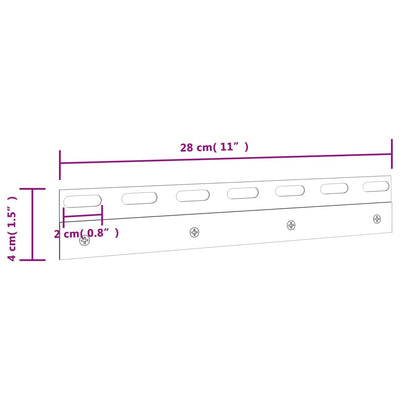 Klemmleisten 4 Stk. Silbern 28 Cm Edelstahl