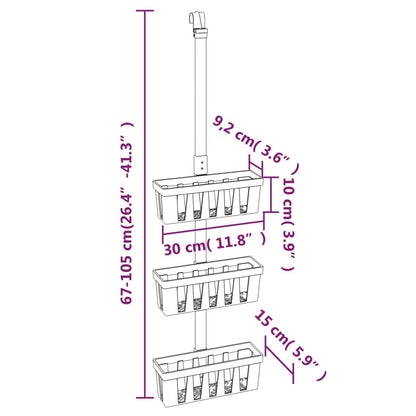 Dusch-Butler 30X15X(67-105) Cm Aluminium