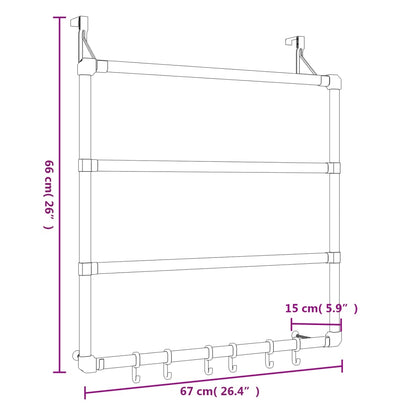 Handtuchhalter 67X15X66 Cm Aluminium