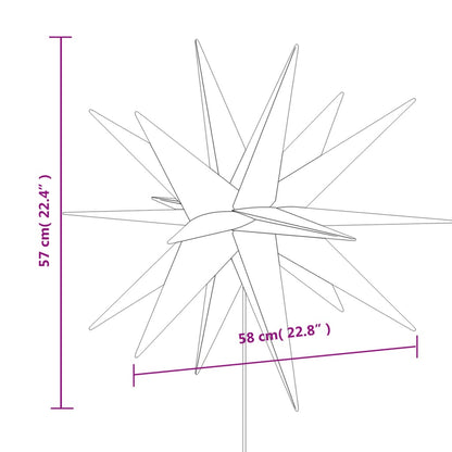 Led-Weihnachtssterne 3 Stk. Mit Erdspießen Faltbar 57 Cm