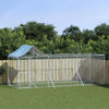 Outdoor-Hundezwinger Mit Dach Silber 2X2X2,5 M Verzinkter Stahl