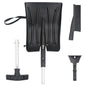 Schneeschaufel-Set 3-In-1 Schwarz Aluminium