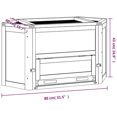 Hamsterkäfig 80X40X43 Cm Massivholz Tanne