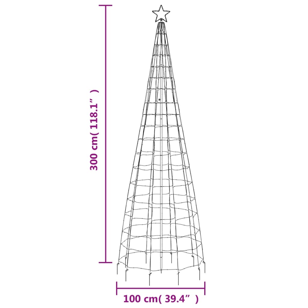 Led-Weihnachtsbaum Mit Erdspießen 570 Leds