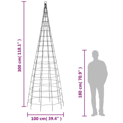 Led-Weihnachtsbaum Für Fahnenmast 550 Leds