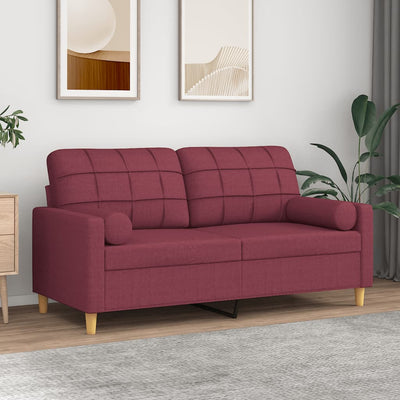 3-Sitzer-Sofa Mit Zierkissen Stoff