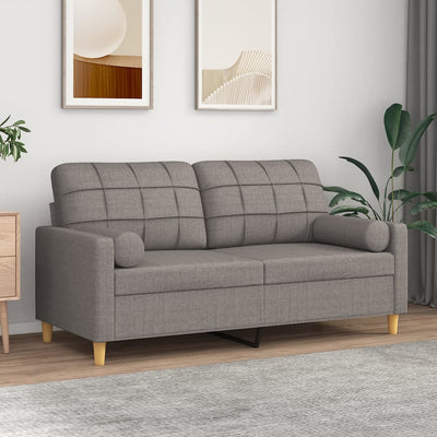 3-Sitzer-Sofa Mit Zierkissen Stoff