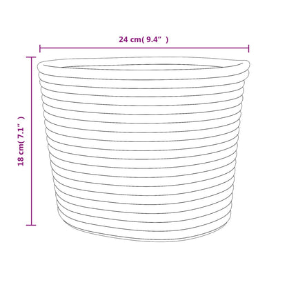 Aufbewahrungskörbe 2 Stk. Und Weiß Ø24X18 Cm Baumwolle