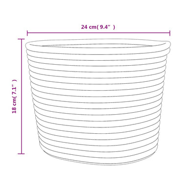 Aufbewahrungskörbe 2 Stk. Und Weiß Ø24X18 Cm Baumwolle