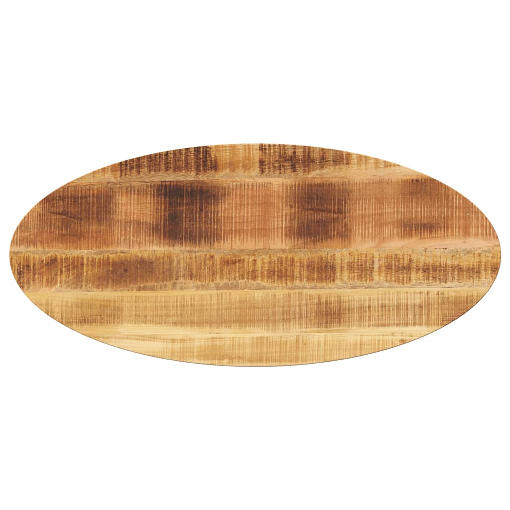 Tischplatte 100X40X3,8 Cm Oval Massivholz Mango Raues Mangoholz (Naturbelassen)