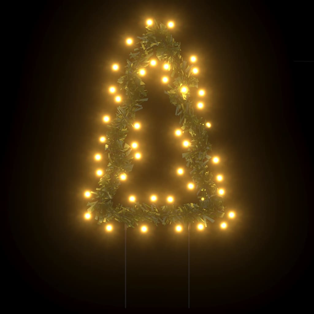 Weihnachtsbäume Mit Erdspießen 3 Stk. 50 Leds 30 Cm Grün