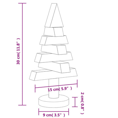 Deko-Weihnachtsbäume 2 Stk. Holz 30 Cm Massivholz Kiefer