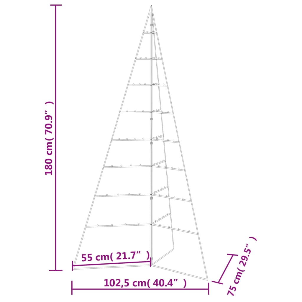 Metall-Weihnachtsbaum Für Dekorationen Schwarz