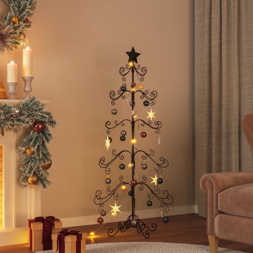 Metall-Weihnachtsbaum Für Dekorationen Schwarz