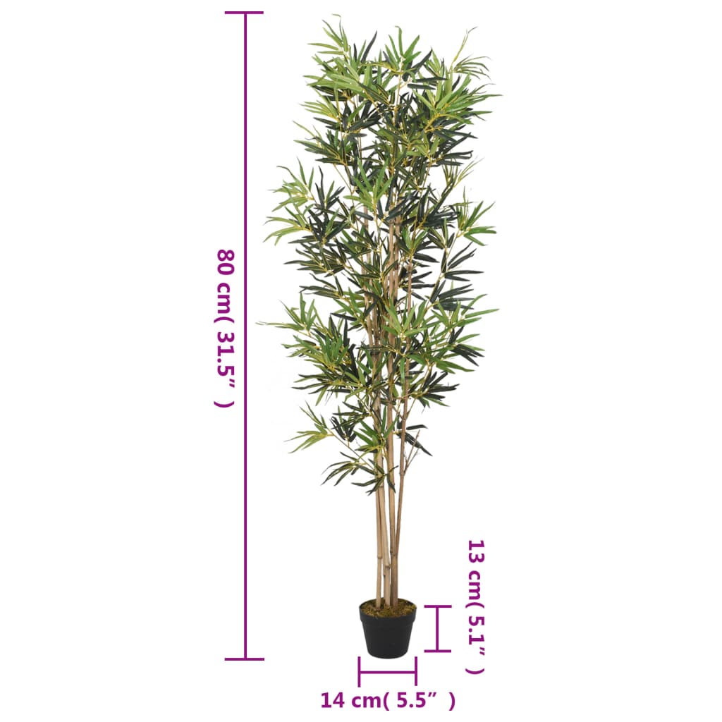 Bambusbaum Künstlich 368 Blätter 80 Cm Grün