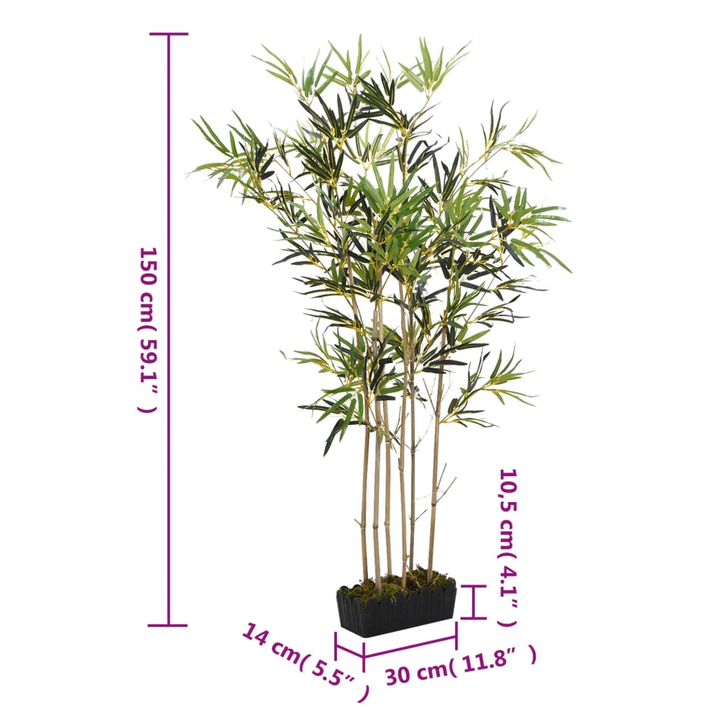 Bambusbaum Künstlich 828 Blätter 150 Cm Grün