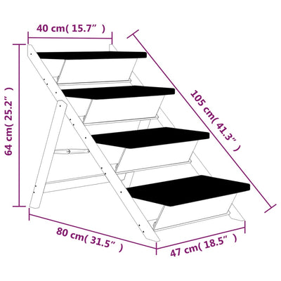 Hundetreppe Massivholz Tanne