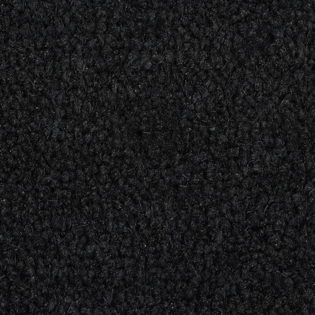 Fußmatte Schwarz Halbrund 50X80 Cm Kokosfaser Getuftet