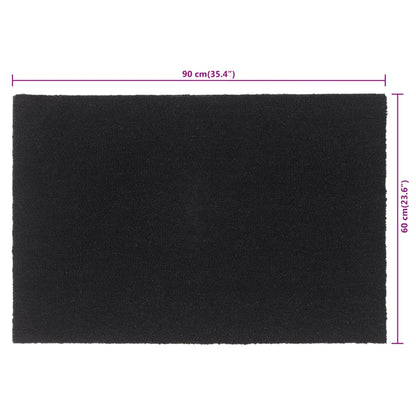 Fußmatte Schwarz 60X90 Cm Kokosfaser Getuftet