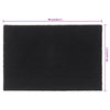 Fußmatte Schwarz 60X90 Cm Kokosfaser Getuftet