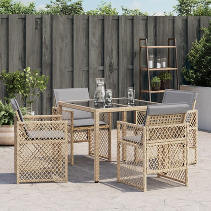 Gartenstühle Mit Kissen 4 Stk. Beigemischung Poly Rattan