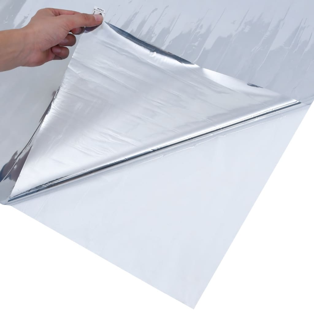 Sonnenschutzfolie Statisch Reflektierend Silbern Pvc