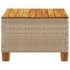 Gartentisch 55X55X36 Cm Poly Rattan Akazienholz