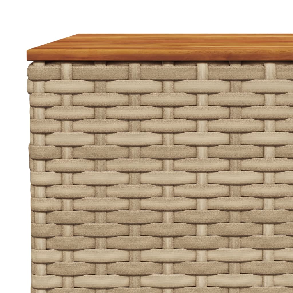 Gartentisch 55X55X36 Cm Poly Rattan Akazienholz